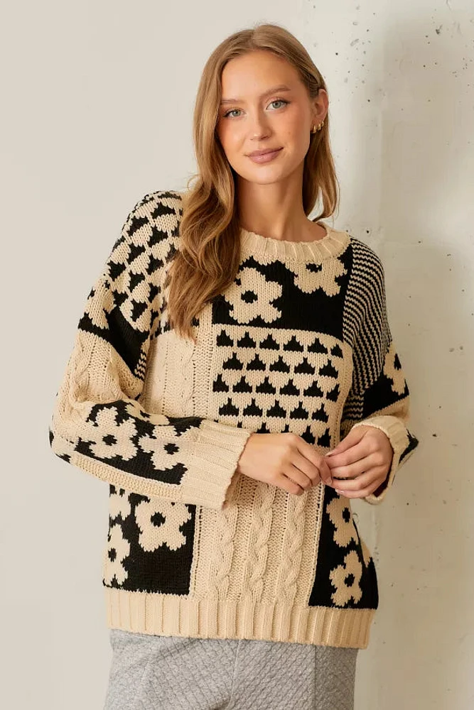 Jacquard Pullover Sweater
