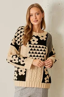Jacquard Pullover Sweater