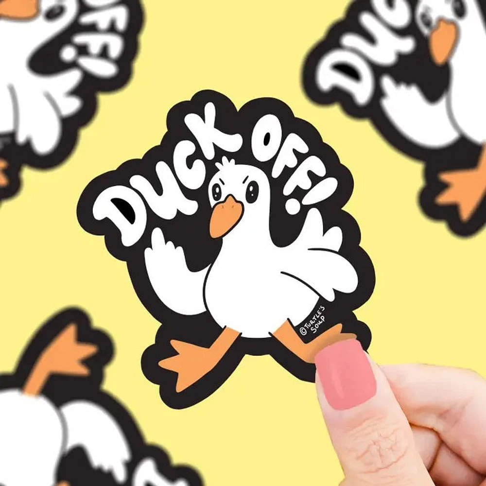 Duck Off Flipping Off Bird