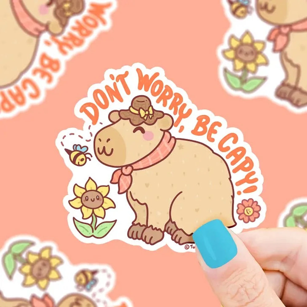 Don't Worry Be Capy Caybara Sticker