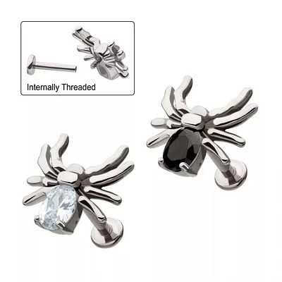 Spider With Prong Gem Labret