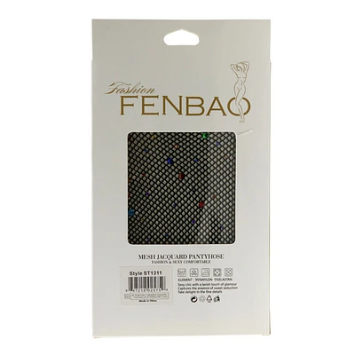 Fishnet Pantyhose With Multi Stones
