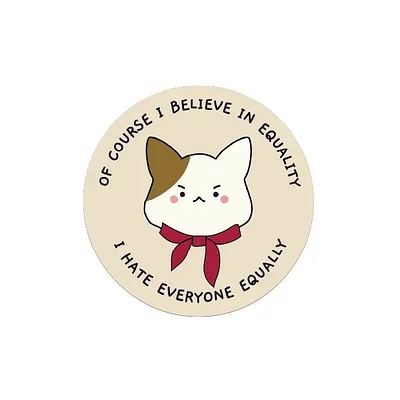 I Hate Everyone Equally Vinyl Sticker