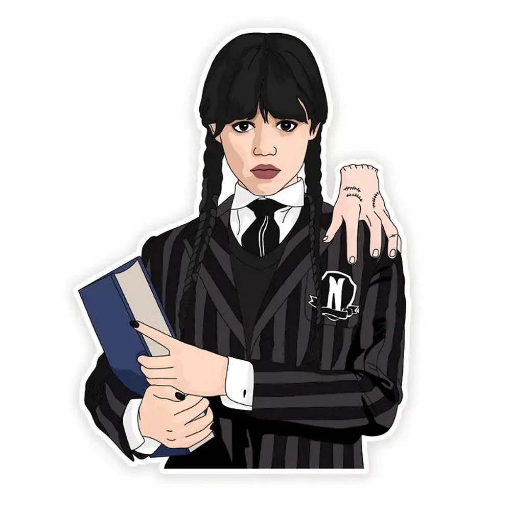 Wednesday & Thing Sticker
