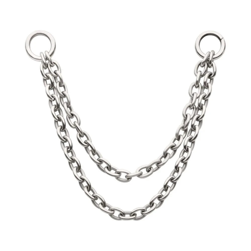 2 Tier 35mm / 43mm Rolo Chain Titanium
