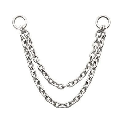 2 Tier 35mm / 43mm Rolo Chain Titanium