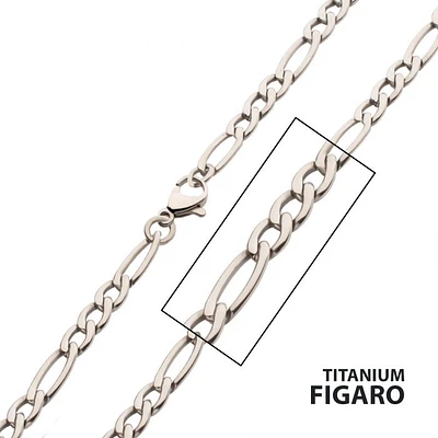 Titanium Figaro Chain 20"
