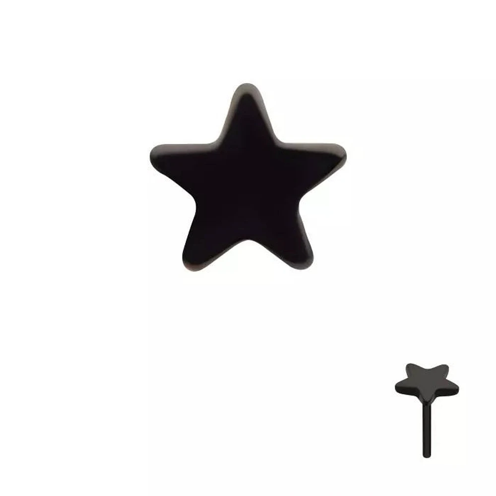 Estrella PVD negro sin rosca