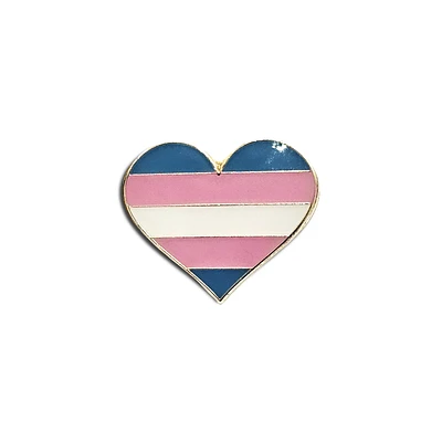 Trans Pride Heart Shape Pin