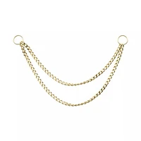 2 Tier Curb Chain 32mm / 39mm 14Kt Gold