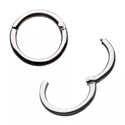 18g 9mm 14Kt White Gold Basic Hinged Hoop