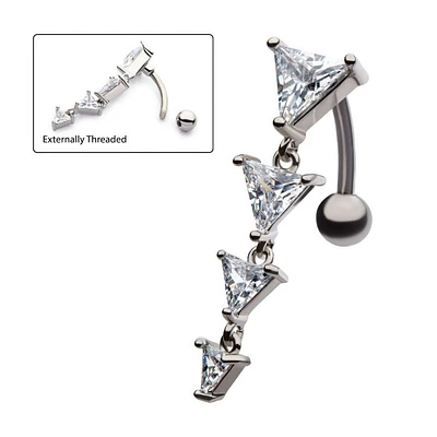 4 Triangle Top Drop Navel