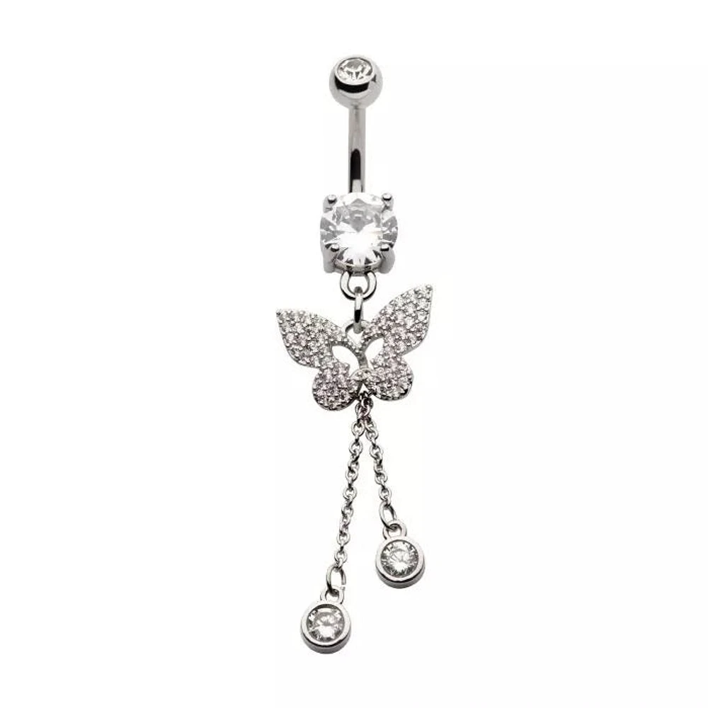 Butterfly Pave 2 Chain With Bez Gems