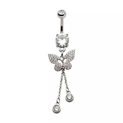 Butterfly Pave 2 Chain With Bez Gems