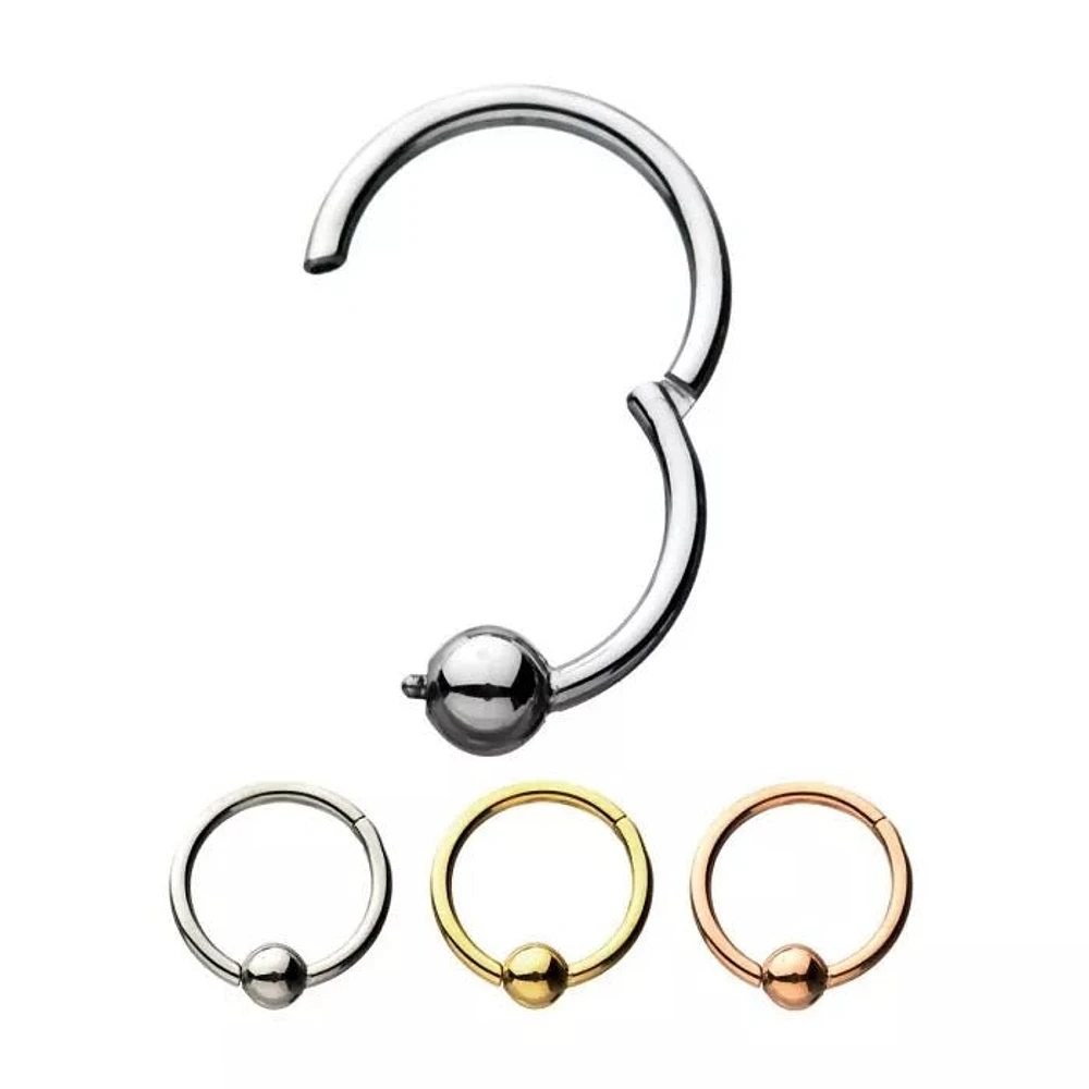 14g Hinged Hoop With 3mm Ball