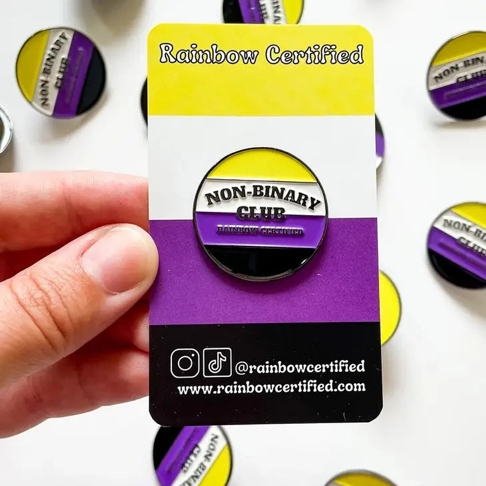 Nonbinary Pride Club Pin