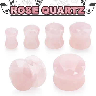 Faceted Rose Quartz 0g - 7/8"