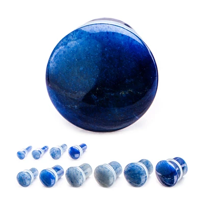 Blue Adventurine Single Flare 0g - 7/8"