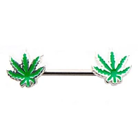 Pezón de hoja de marihuana
