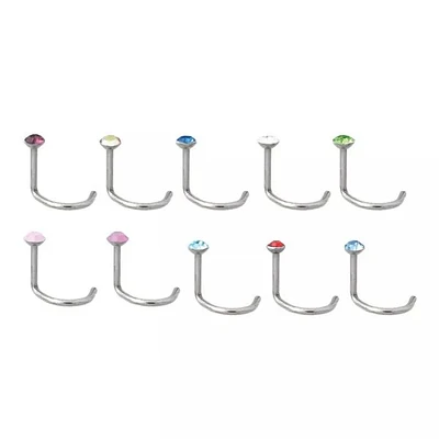 18g Bezel Set 2mm Gem Nose Screw