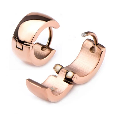 9mm/6mm Rose Gold Huggies