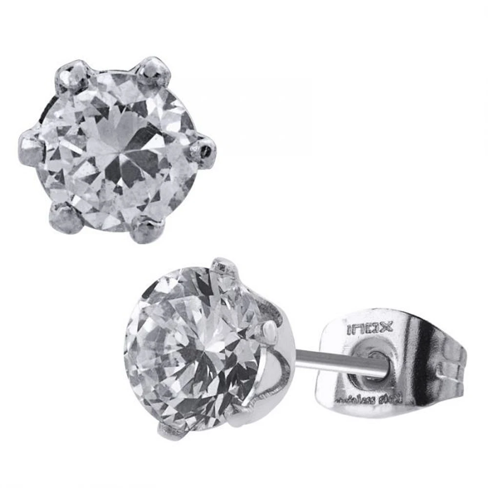 Stud Earrings CZ 4mm Gem