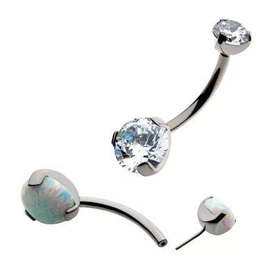 Prong 5mm/8mm Opal Threadless