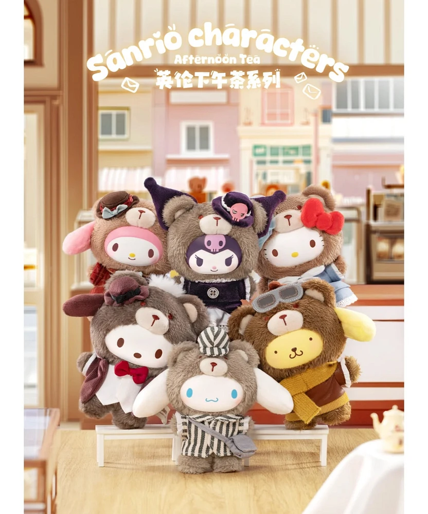 Sanrio British Afternoon Tea Party Vinyl Plush Keychain Blind Box – Cute & Collectible Bag Charms