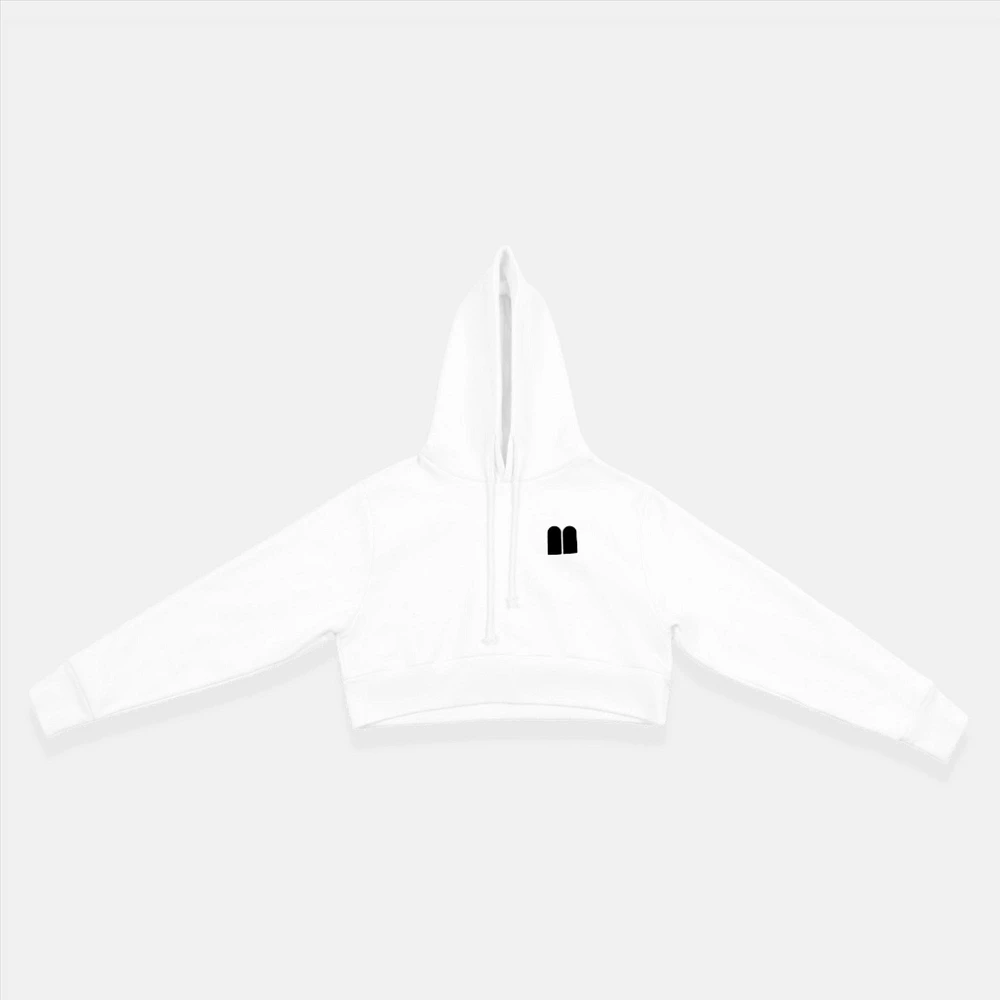 W Arches Crop Hoodie - White