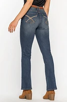 WallFlower Summer Wash Legendary Fit Bootcut Jean with Braided Western Belt