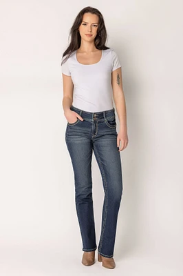 WallFlower Heidi Wash Luscious Curvy Mid-Rise Bootcut Jean