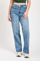YMI Mid Wash Curvy Fit Ultra-High-Rise Wide-Leg Jean
