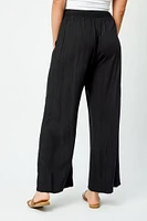 Tie-Belt Palazzo Pant with Pockets