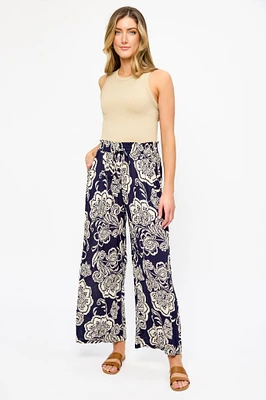 Large Floral Ankle-Length Palazzo Pant