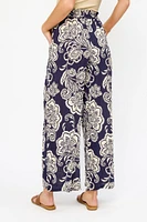 Large Floral Ankle-Length Palazzo Pant