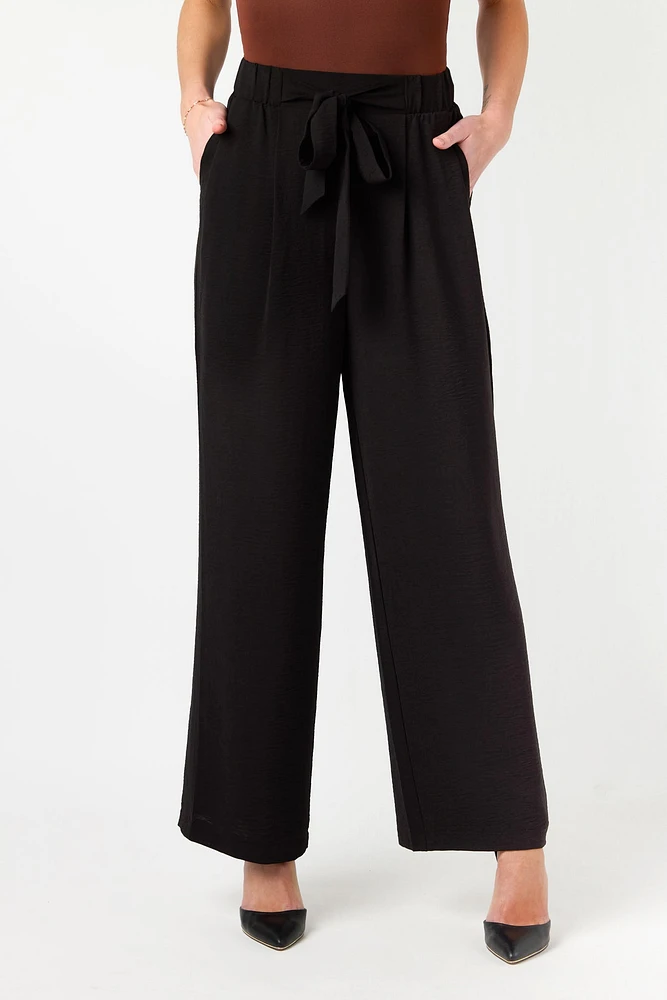 Airflow Wide-Leg Tie-Front Pant
