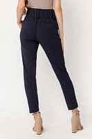 Knit Crepe Wide Waistband Trouser