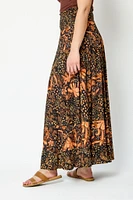 Floral-Print Tiered Maxi Skirt