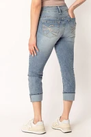 WallFlower Grace Wash Flirty Curvy Cropped High-Rise Jean