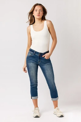 WallFlower InstaSoft Juliette Wash Ultra Mid-Rise Cropped Skinny Jean