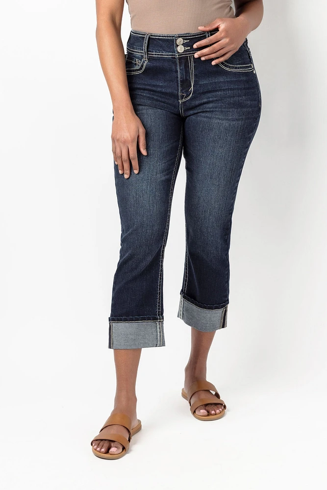 WallFlower Insta-Stretch Evan Wash High-Rise Cropped Jean