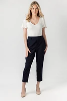 Knit Crepe Cropped Trouser