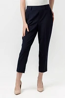 Knit Crepe Cropped Trouser