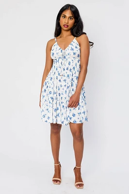 Ditsy Floral Babydoll Tiered Dress