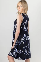 Floral Sleeveless Dress with Pockets