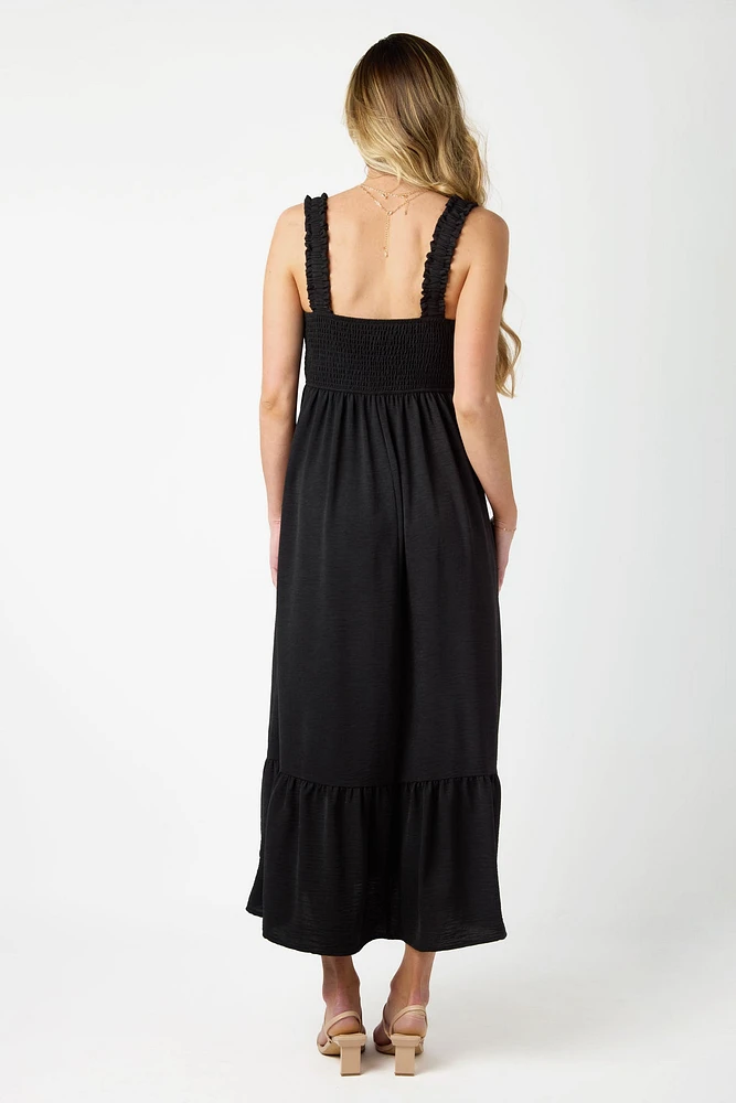 Airflow Maxi Dress with Smocked Top