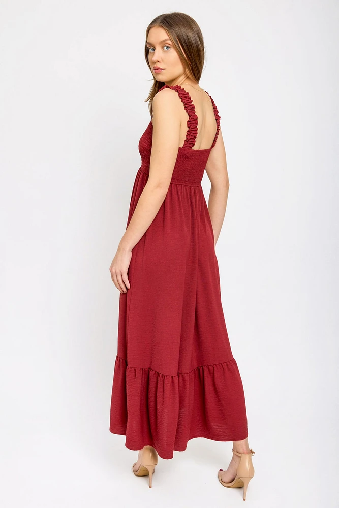 Airflow Maxi Dress with Smocked Top
