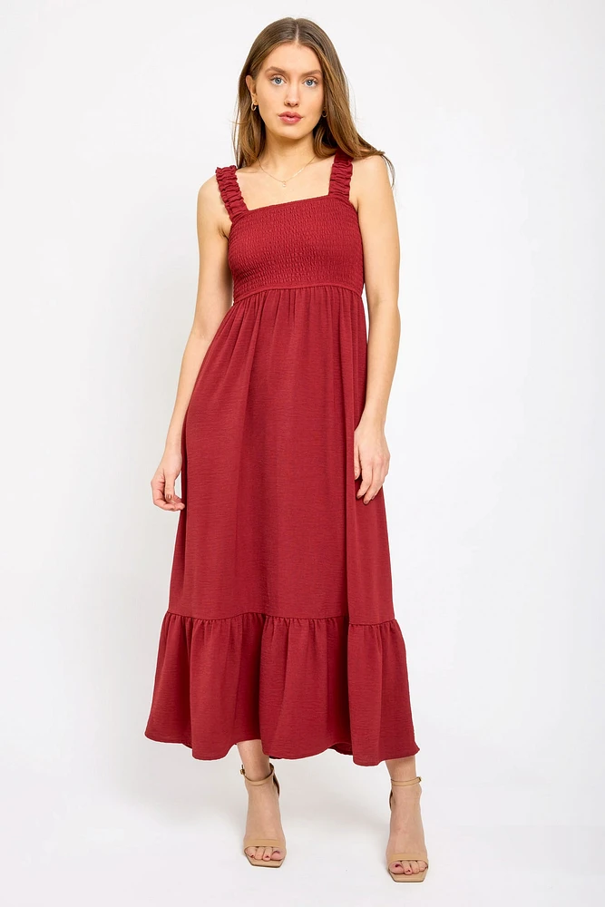 Airflow Maxi Dress with Smocked Top