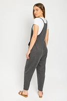 Ribbed Sleeveless Overalls