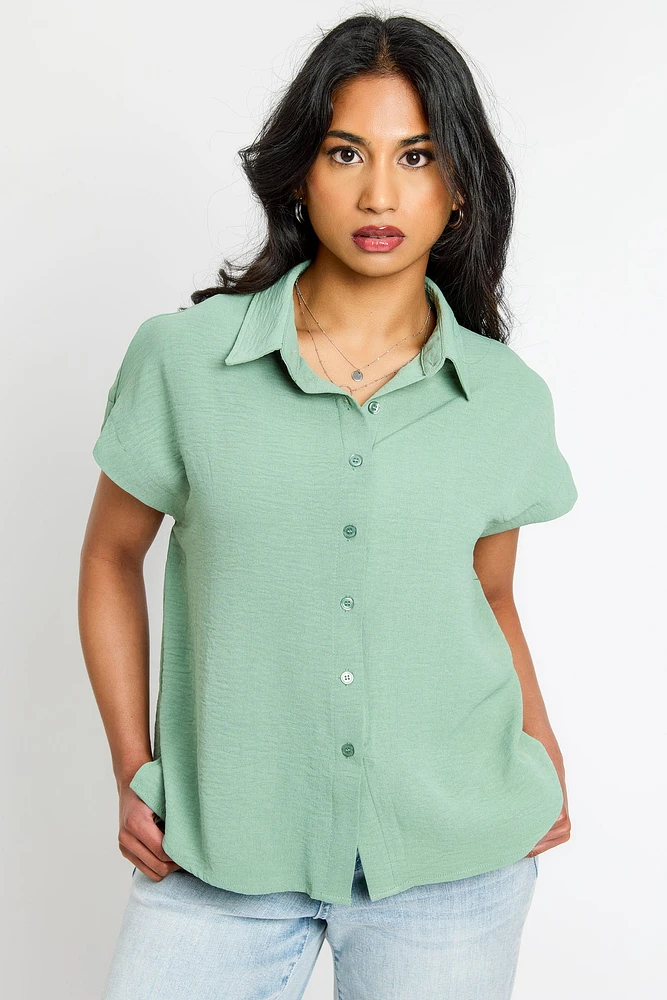 Airflow Short-Sleeve Button-Up Shirt